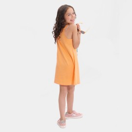 Floral Girls Orange Frock and Dresses
