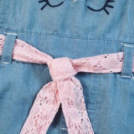 So Nice Infants & Girls Ice Blue Dungarees