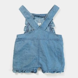 So Nice Infants & Girls Ice Blue Dungarees