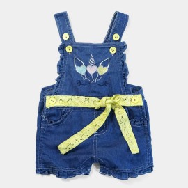 So Nice Hearts Infants & Girls Navy blue Dungarees