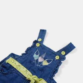 So Nice Hearts Infants & Girls Navy blue Dungarees