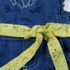 So Nice Hearts Infants & Girls Navy blue Dungarees