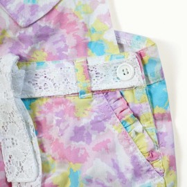 So Nice Infants & Girls Multi Color Love Dungarees