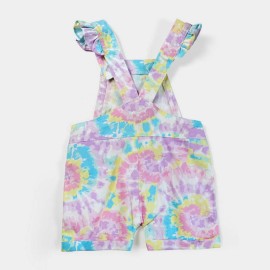 So Nice Infants & Girls Multi Color Love Dungarees