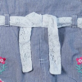 So Cute Infants & Girls Gray Lining Dungarees