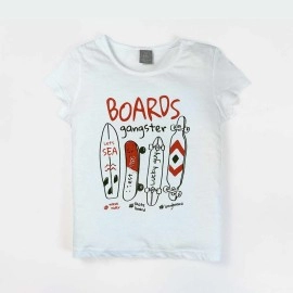 Boards Girls White T-Shirts