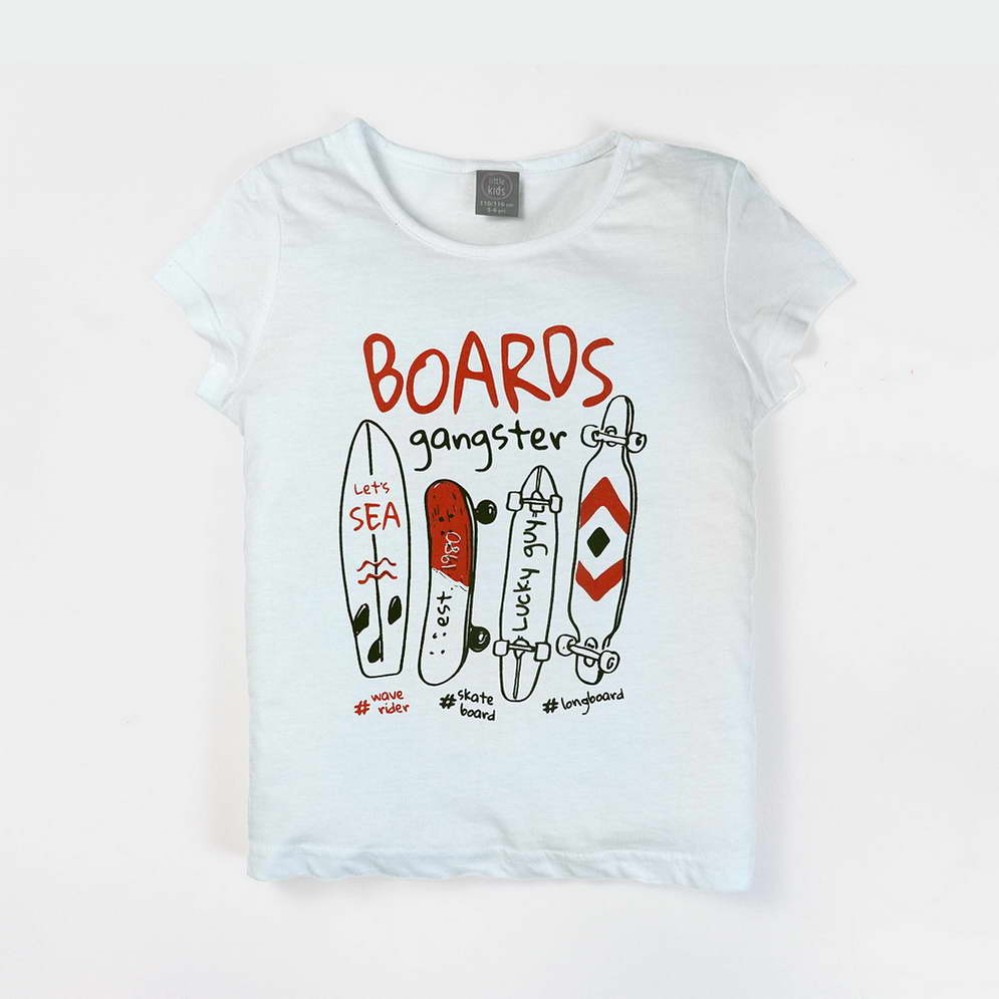 Boards Girls White T-Shirts