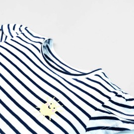 Summer Girls Blue & White Lining T-Shirts