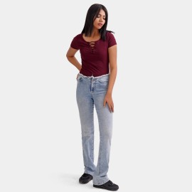 Flared-Jeans-Womens-Ice-Blue