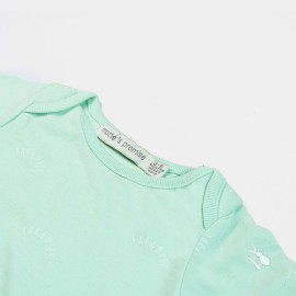 Paradise Infants Light Green Rompers And Body Suits