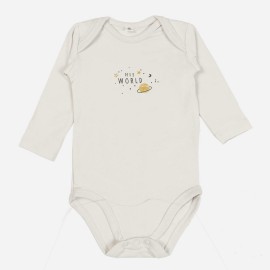 Hi World Infants Gray off White 3pcs Rompers and Body suits