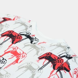 Game Pad Boys White T-Shirts