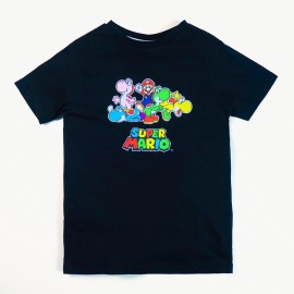 Super Mario Boys Black T-Shirts