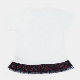 Smiling-Girls-Black-White-Lining-T-Shirts