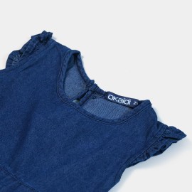 Denim Girls Navy Blue Frock and Dresses