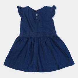Denim Girls Navy Blue Frock and Dresses