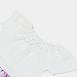 Floral Girls Pink & White Frock and Dresses