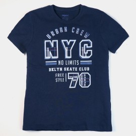 Urban Crew Boys Navy Blue T-Shirts