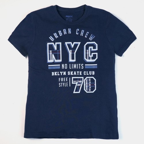 Urban Crew Boys Navy Blue T-Shirts