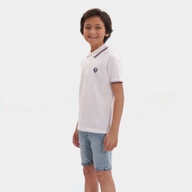 Polo Golf Logo Boys White T-Shirts