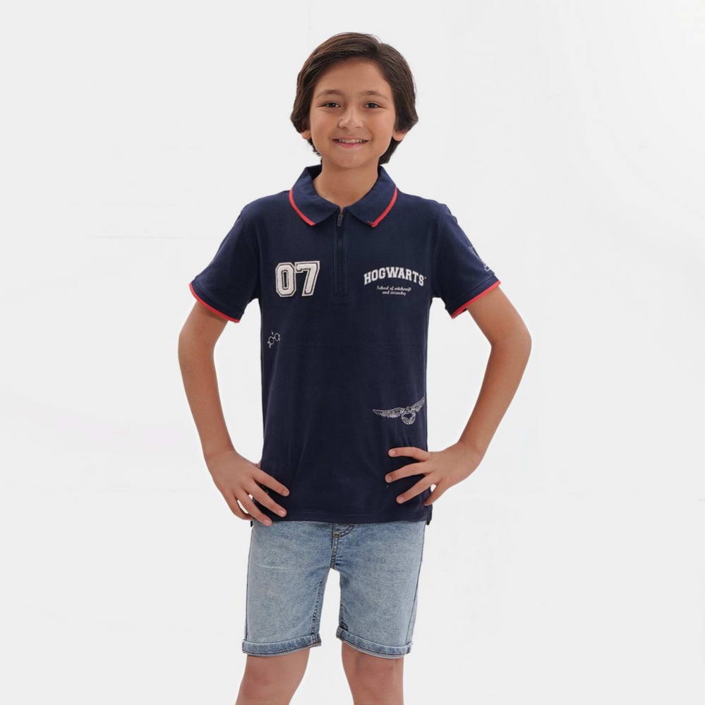 Hogwarts Polo Boys navy blue T-Shirts