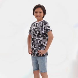 Gray Camo Boys Army T-Shirts