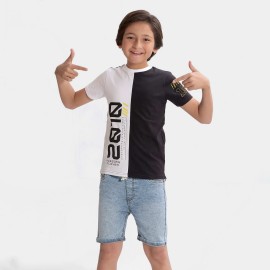 Player 2010 Boys Black & White Lining T-Shirts