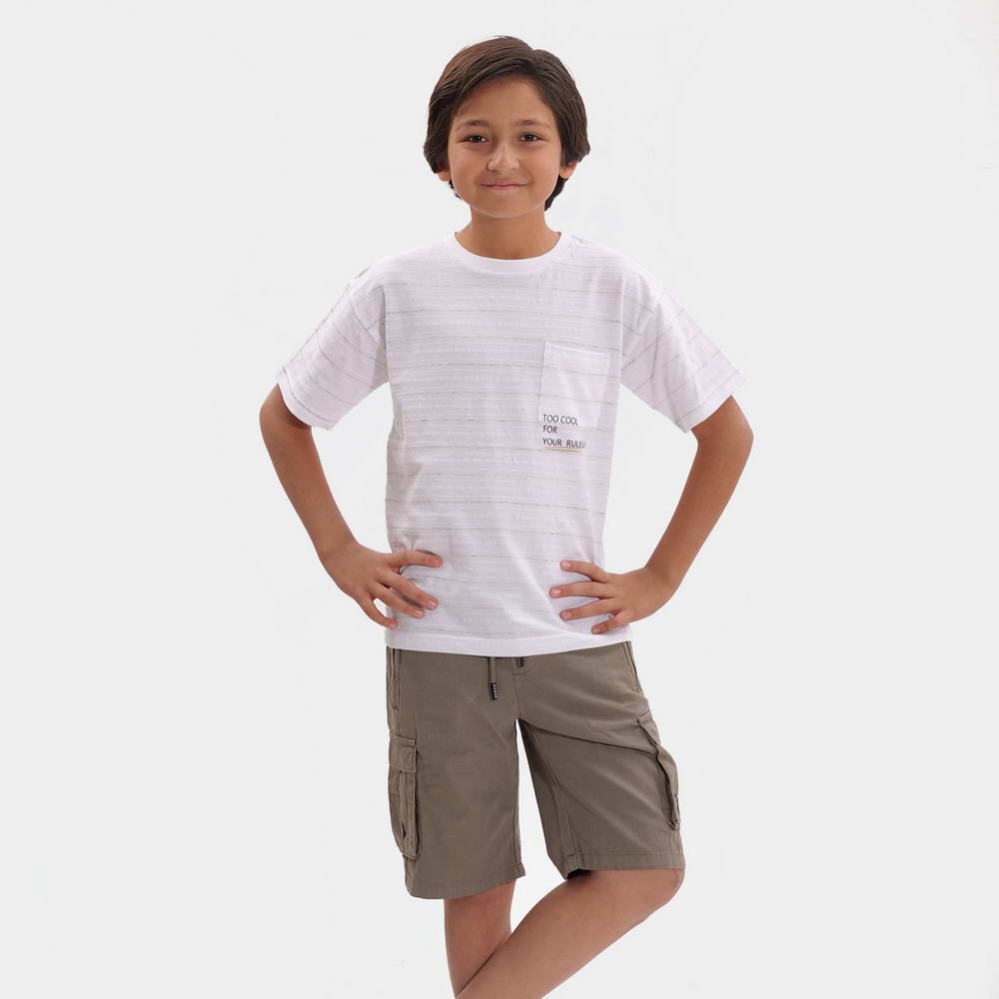 Too Cool Boys Off White T-Shirts