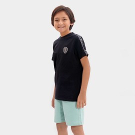 Golf Logo Boys Black T-Shirts