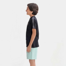 Golf Logo Boys Black T-Shirts