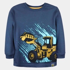 Tractor_Shovel_Boys_Dark_Gray_T-Shirts