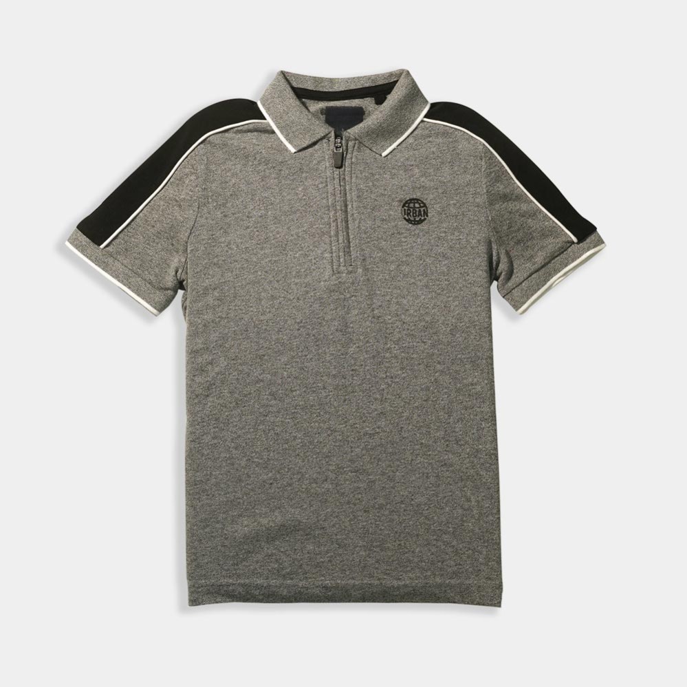 Polo-Boys-Gray|Black-T-Shirts Polo-Boys-Gray|Black-T-Shirts