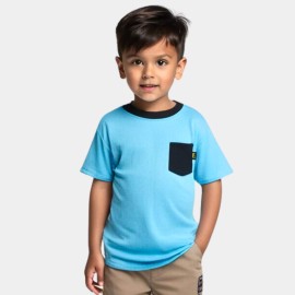 Front Pocket Boys Light Blue T-Shirts