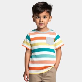 Front Pocket Boys Multi Color T-Shirts