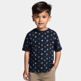 Dino Boys Navy Blue T-Shirts