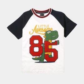 Little Awesome Blue and White T-Shirts