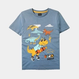 Dino Squad Boys Light Blue T-Shirts