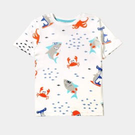 Sea World Boys White T-Shirts