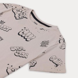 Take it Easy Boys Light Brown T-Shirts