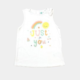 Rainbow sun Girls White T-Shirts