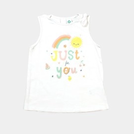 Rainbow sun Girls White T-Shirts