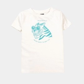 Hello Holiday Girls Off White T-Shirts