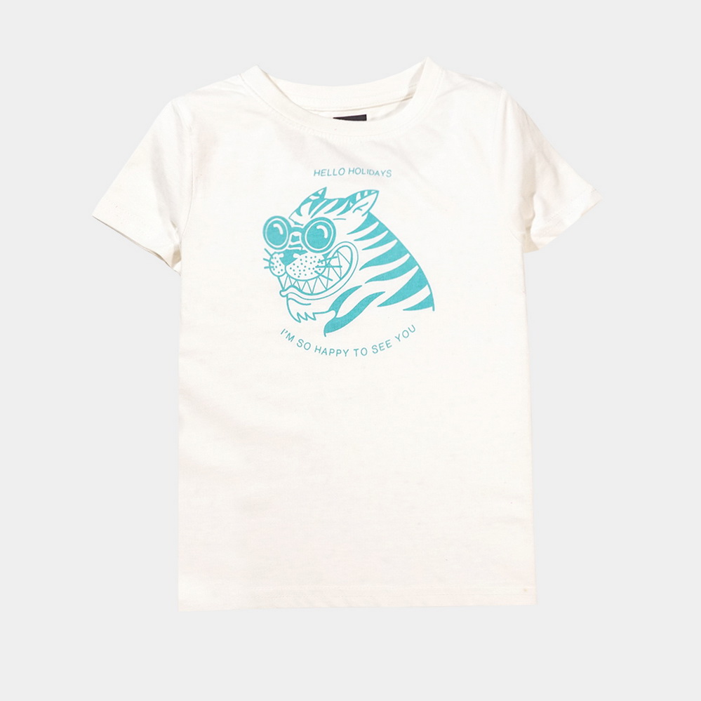 Hello Holiday Girls Off White T-Shirts Hello Holiday Girls Off White T-Shirts