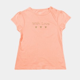 With Love Infants | Girls Orange T-Shirts