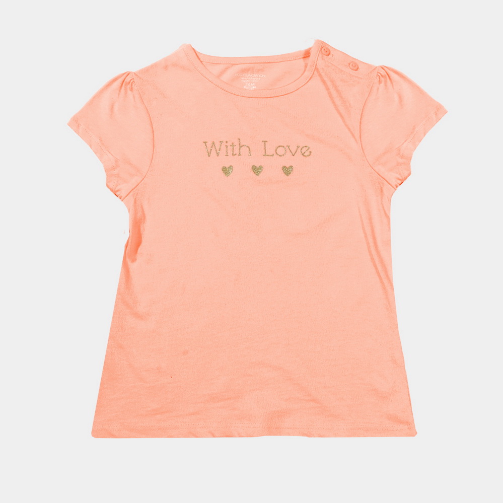With Love Infants | Girls Orange T-Shirts