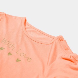 With Love Infants | Girls Orange T-Shirts