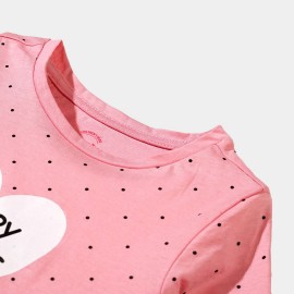Happy Always Girls Pink T-Shirts