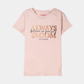 Always Bloom Girls Light Pink T-Shirts