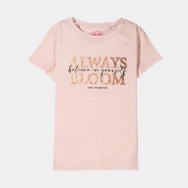 Always Bloom Girls Light Pink T-Shirts