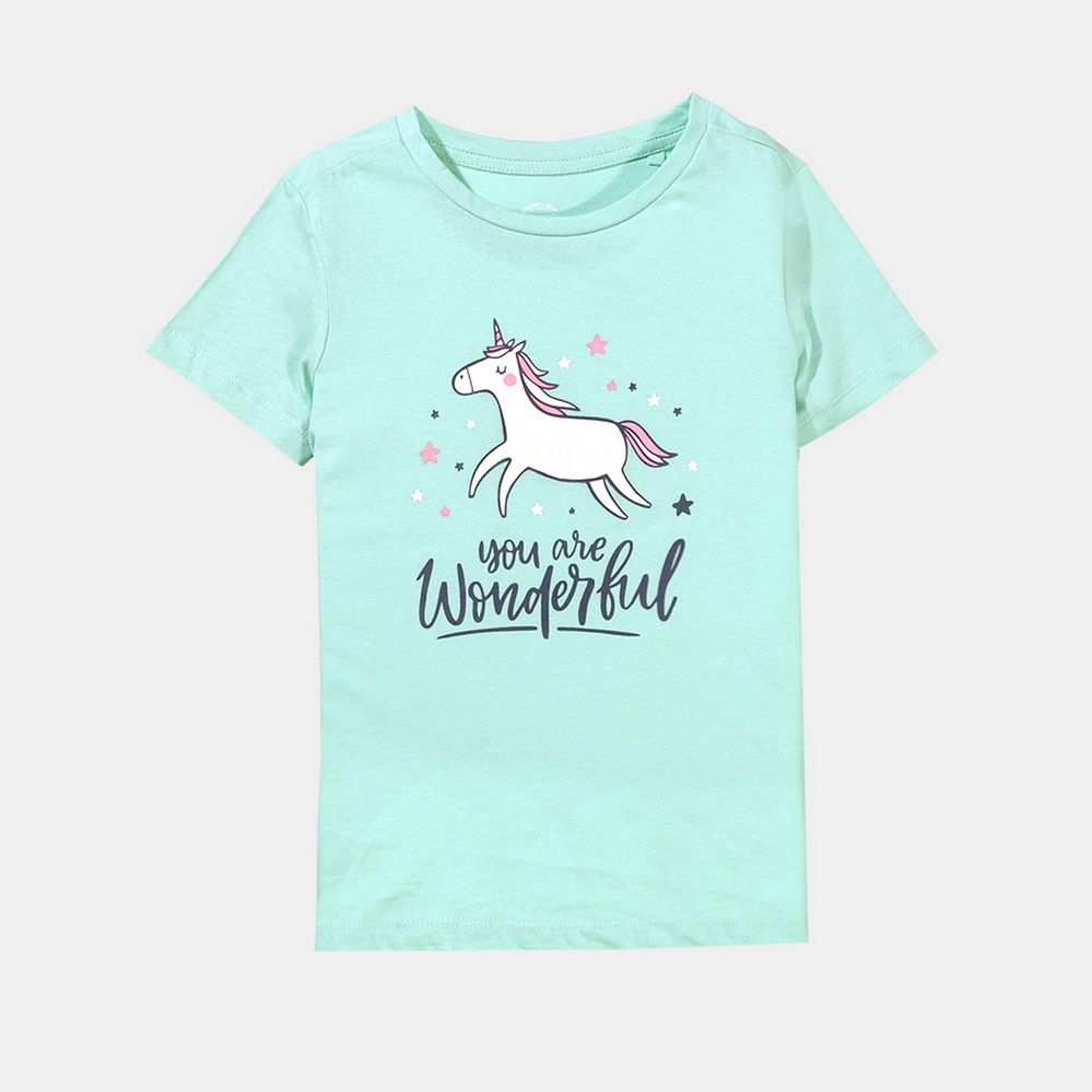 Unicon Girls Light Green T-Shirts
